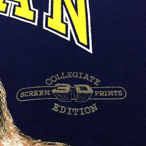 SOLD VINTAGE 1993 3D Michigan Wolverines Tee - Picture 6 of 7